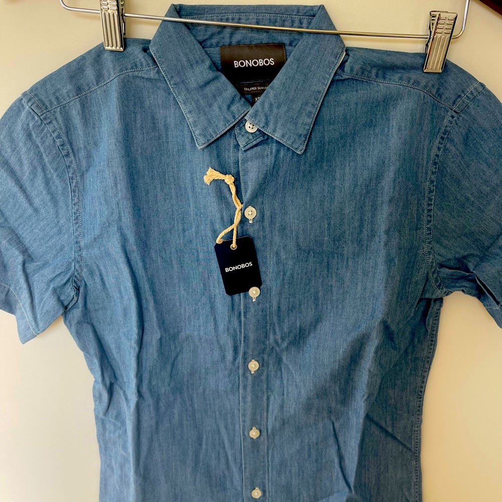 Bonobos Men XS Shirt with Tags blue Tailored Fit